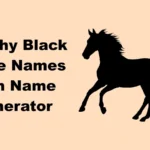 Catchy Black Horse Names With Name Generator