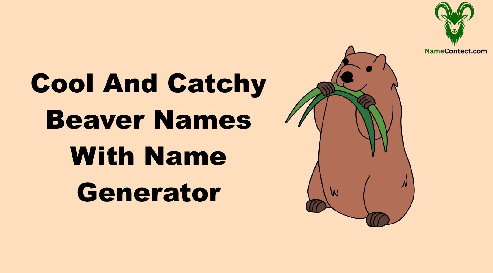Cool And Catchy Beaver Names With Name Generator